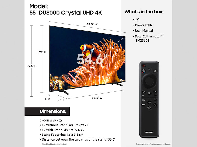 Samsung Tv Class Crystal UHD DU8000